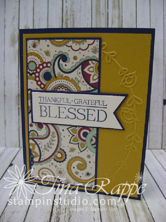 Stampin' up! Paisleys & Posies stamp set, Pretty Paisleys Embossing Folder, Petals & Paisleys Specialty Designer Series paper, Stampin' Studio