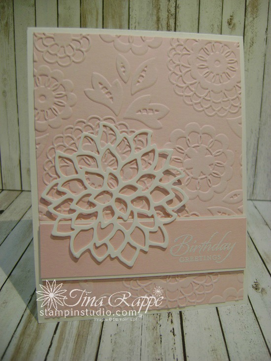 Stampin' Up! May Flower Framelits, Lovely Lace embossing Folder, Stampin' Studio