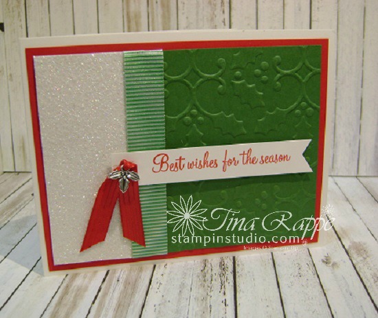 Stampin' Up! Holly Berry happiness stamp set, Christmas Trinkets Embellishments, Stampin' Studio