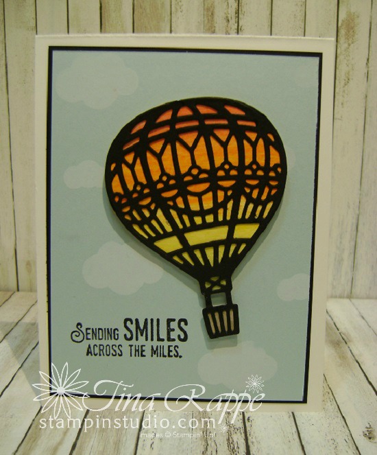 Stampin' Up! Lift Me Up stamp set, Up & Away Thinlits Dies, Watercolor Pencils, Stampin' Studio