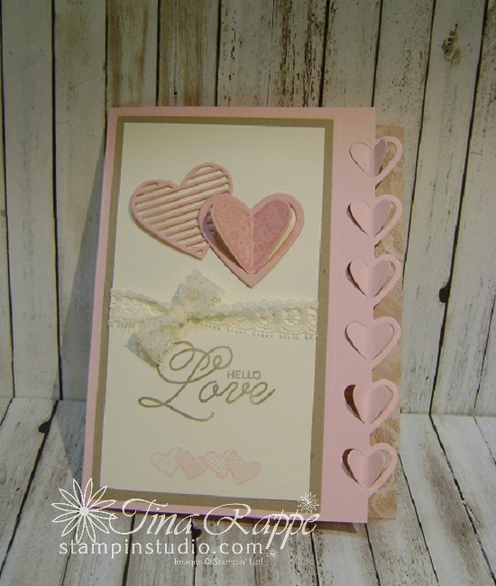 Stampin' Up! Sealed With Love Bundle, makes a sweet feminine card which could be used as a Valentine's Day card or for any occasion.