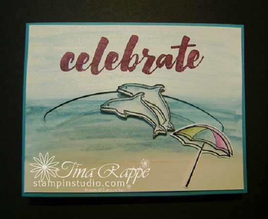 Stampin' Up! Day at the Beach Stamp Set, Sliding Star Framelits, Spinner Card, Stampin' Studio