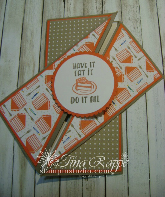 Stampin' Sisters Retreat, Stampin' Up! Fun Folds Card, Designer Tee Sale-a-bration stamp set, Stampin' Studio