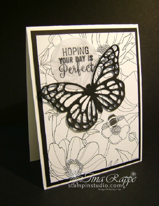 Stampin' Up! Inside the Lines Designer Series Paper, Sale-a-bration 2017. Butterflies Thinlits, Stampin' Studio