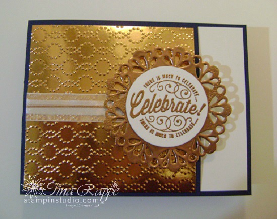 Copper Embossed Metallic Doilies