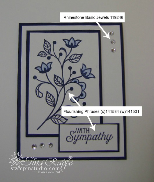 Stampin' Up! Flourishing Phrases stamp set, Sympathy Card, Stampin' Studio