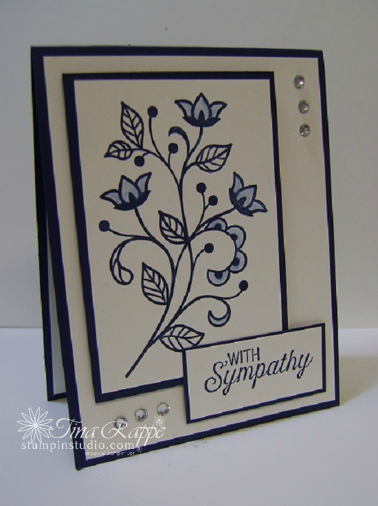 Stampin' Up! Flourishing Phrases stamp set, Sympathy Card, Stampin' Studio