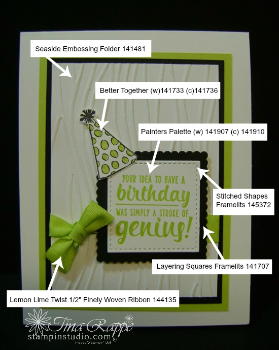 Stampin' Up! Better Together stamp set, Painters Palette stamp set, Lemon Lime Twist, Stampin' Studio