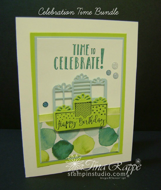 Stampin' Up! Celebration Time Bundle, Celebration Time stamp set, Celebration Thinlits, Stampin' Studio