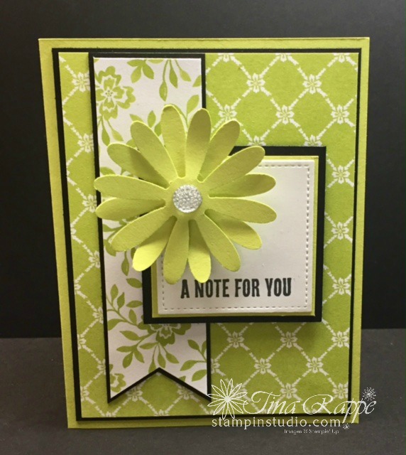 Stampin' Up! Daisy Punch, Fresh Florals DSP Stack, Wood Words stamp set, Stampin' Studio