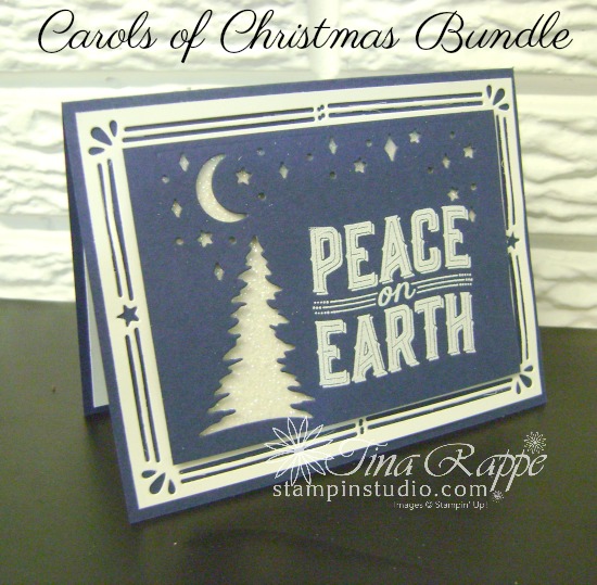 Stampin' Up! Carols of Christmas stamp set, Card Front Builder Thinlits, Stampin' Studio