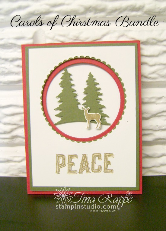 Stampin' Up! Carols of Christmas stamp set, Card Front Builder Thinlits, Stampin' Studio