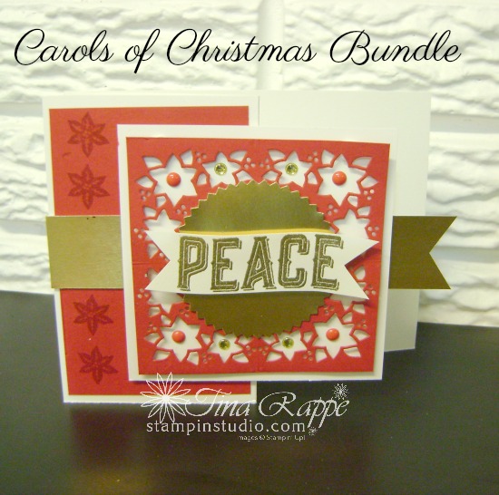 Stampin' Up! Carols of Christmas stamp set, Card Front Builder Thinlits, Stampin' Studio