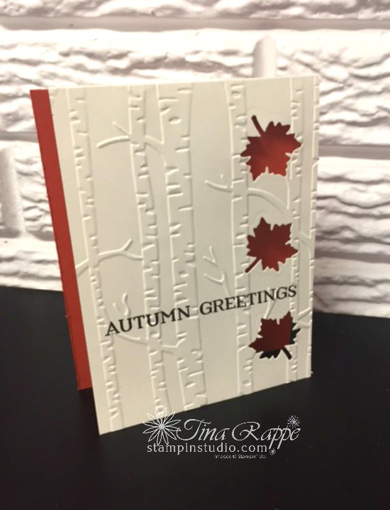 Stampin' Up! Seasonal Lantern stamp set, Seasonal Layers Thinlits, Woodland embossing Folder, Stampin' Studio