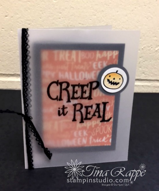 Stampin' Up! Creep it real stamp set, Halloween card, Stampin' Studio