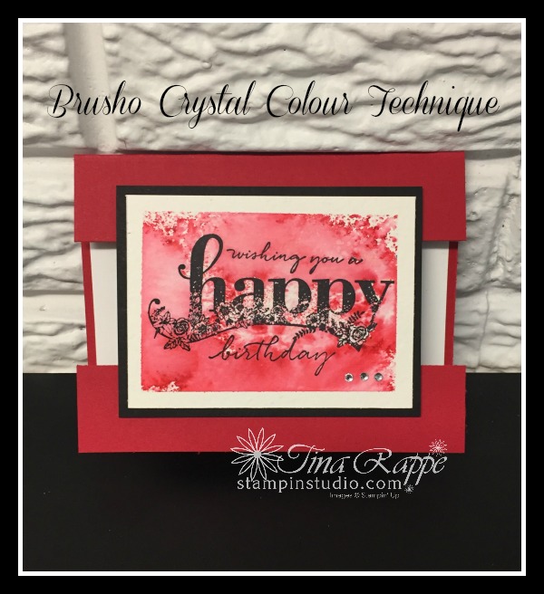 Stampin' Up! Brusho Crystal Colour,, Happy Wishes stamp set, Stampin' Studio 