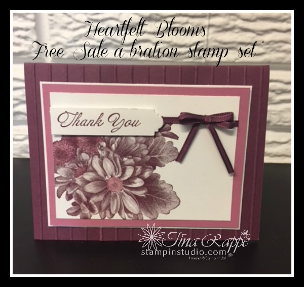 Stampin' Up!, Heartfelt Blooms stamp set, Sale-a-bration 2018, Stampin' Studio