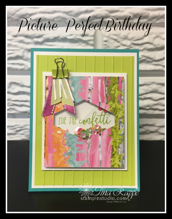 Stampin' Up! Picture Perfect Birthday Shaker Card, Stampin' Studio