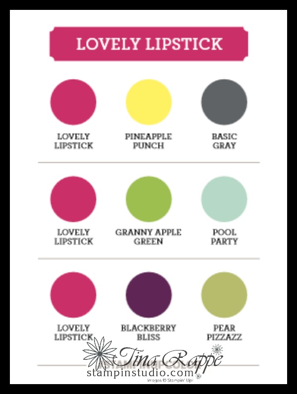 Stampin' Up! Lovely Lipstick Color Combinations, Stampin' Studio