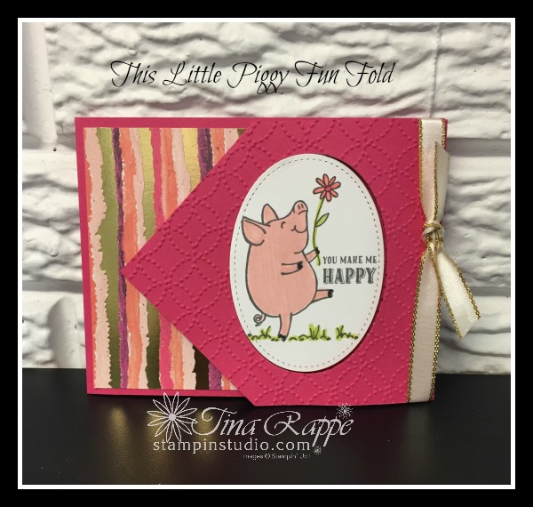 Stampin' Up! This Little Piggy stamp set, Fun Fold, Stampin' Studio