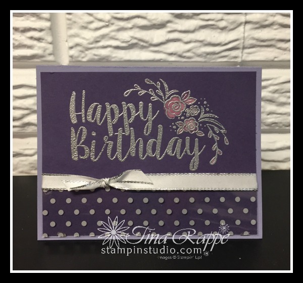 Stampin' Up! Big on Birthdays stamp set, Bleach Emboss Technique, Stampin' Studio