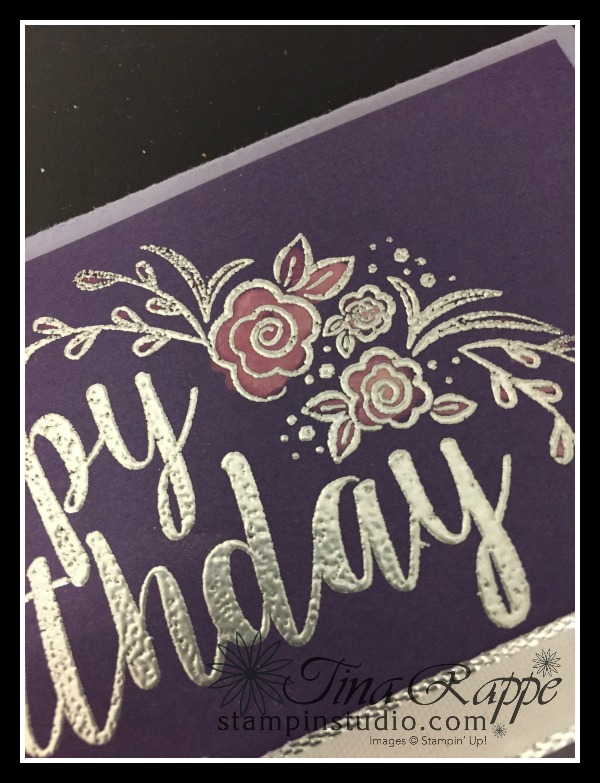 Stampin' Up! Big on Birthdays stamp set, Bleach Emboss Technique, Stampin' Studio