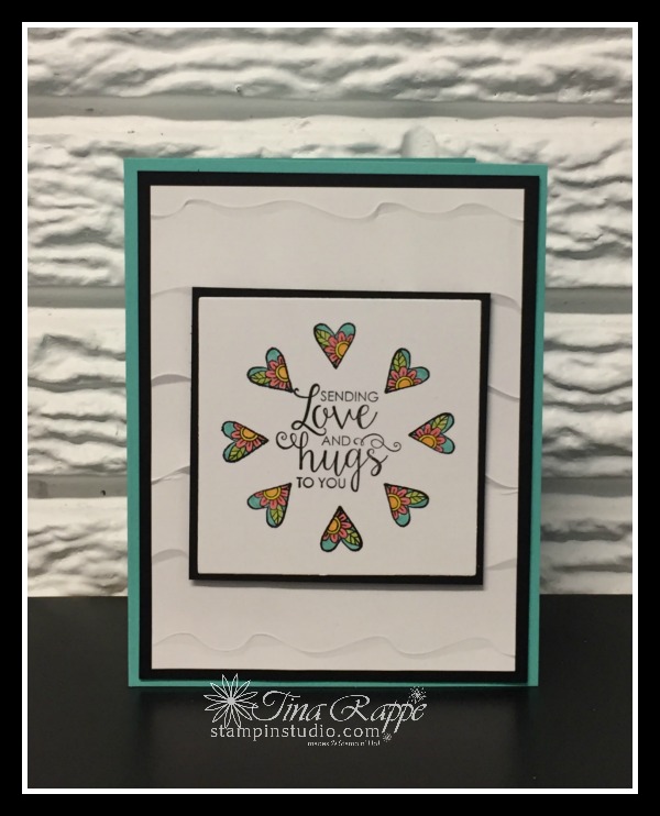 Stampin' Up! Ribbon of Courage stamp set, Stamparatus round & Round stamping, Stampin' Studio