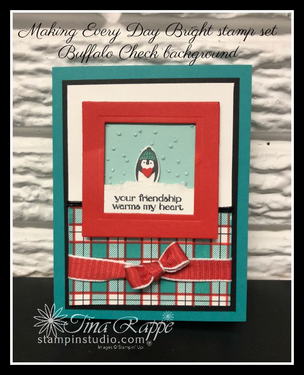 Stampin' Up! Buffalo Checks, Making Every Day Bight stamp set, Christmas Bulb Builder, Stampin' Studio