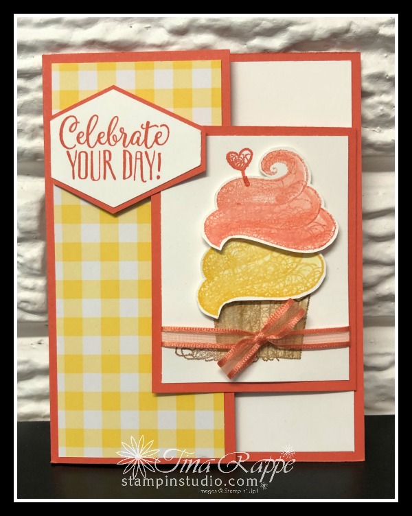 Stampin' Up! Hello Cupcake, Gingham Gala DSP, Fun Folds, Stamp Crop & Cruise Retreat, Stampin' Studio