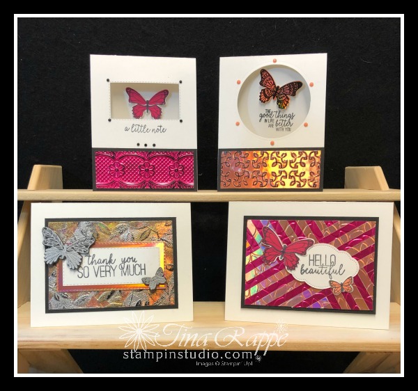 Stampin' Up! Butterfly Gala stamp set, Butterfly Duet  Punch, Foil Sheets, Stamp Crop & Cruise Retreat, Stampin' Studio