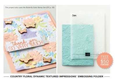 Stampin' Up! Country Floral Embossing Folder, Stampin' Studio