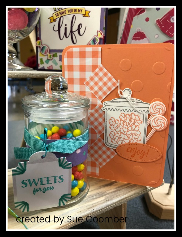 Stampin' Up! How Sweet It Is Suite, Sweetest Thing stamp set, Jar of Sweets Framelits, Stampin' Studio