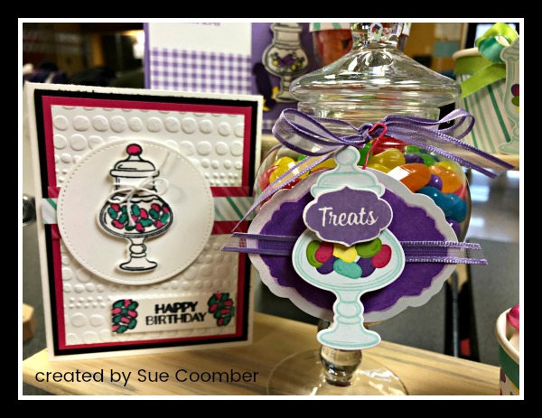 Stampin' Up! How Sweet It Is Suite, Sweetest Thing stamp set, Jar of Sweets Framelits, Stampin' Studio