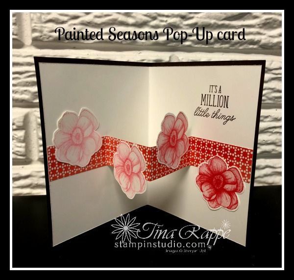 Stampin' Up! Painted Seasons stamp set, Beauty Abounds stamp set, Pop up Card, Stampin' Studio