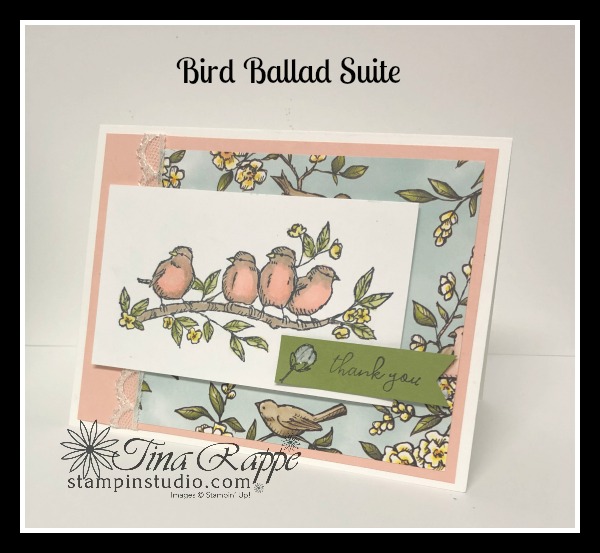 Stampin' Up! Free as a Bird stamp set, Bird Ballad DSP, Stampin' Studio