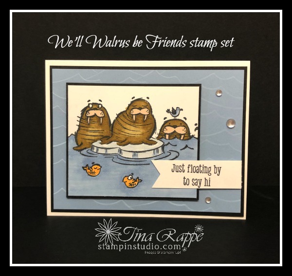 Stampin' Up! We'll Walrus be Friends stamp set, Stampin' Blends, Stampin' Studio