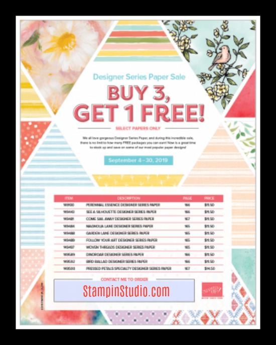 Stampin' Up! Buy 3 Get 1 Free DSP offer, Stampin' Studio