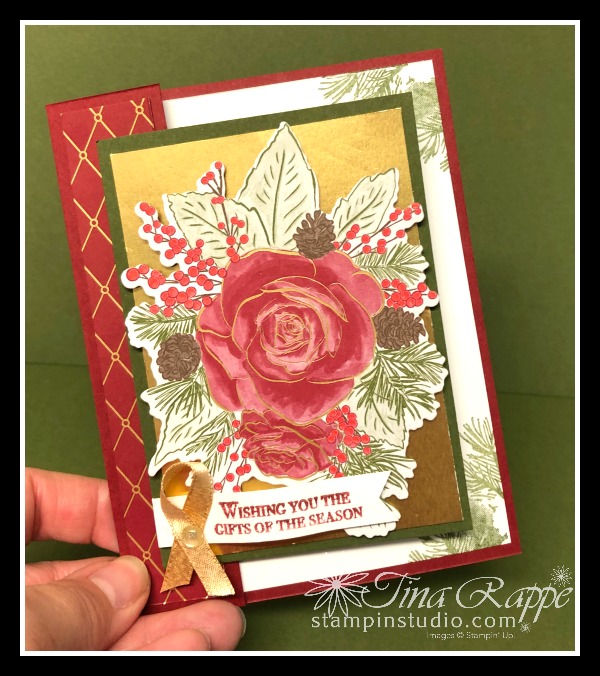 Stampin' Up! Christmastime is Here Suite, Christmas Rose Bundle, Fun Fold, Stampin' Studio