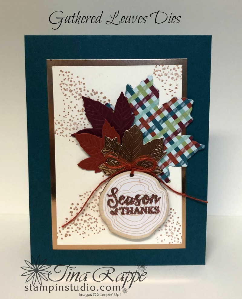 Stampin' Up! Gather Together stamp set, Gathered Leaves Dies, Tags & Feathers Elements, Stampin' Studio