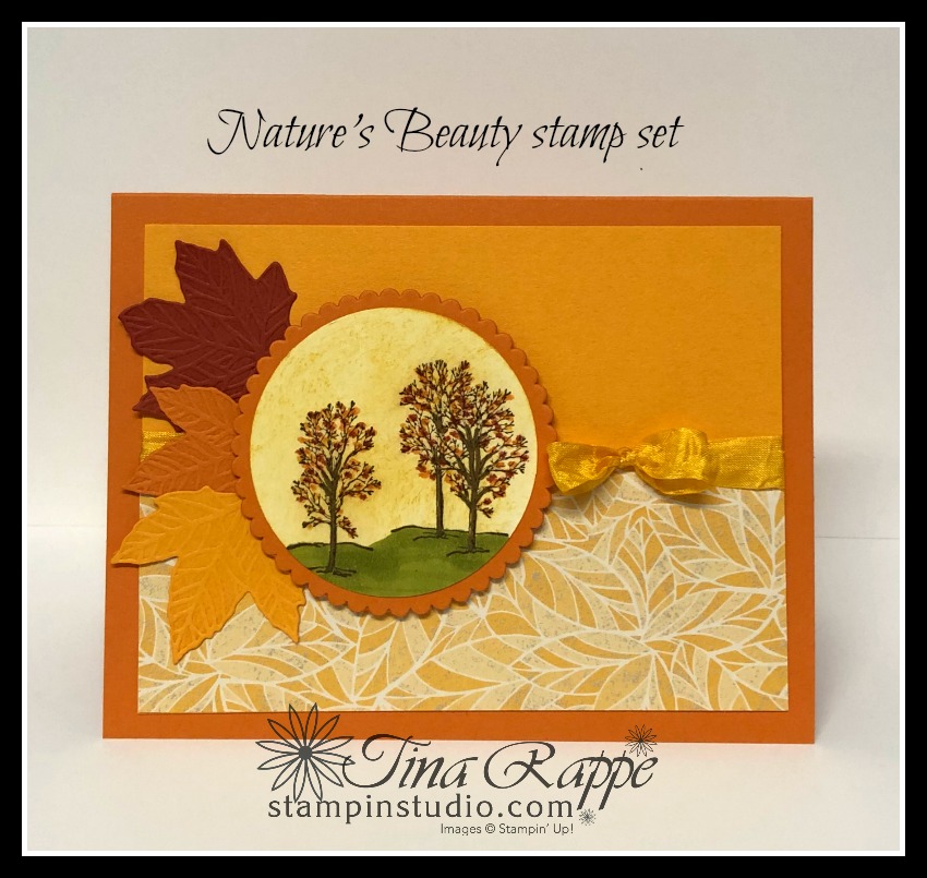 Stampin' Up! Nature's Beauty stamp set, Crackle stamp, Stampin Studio