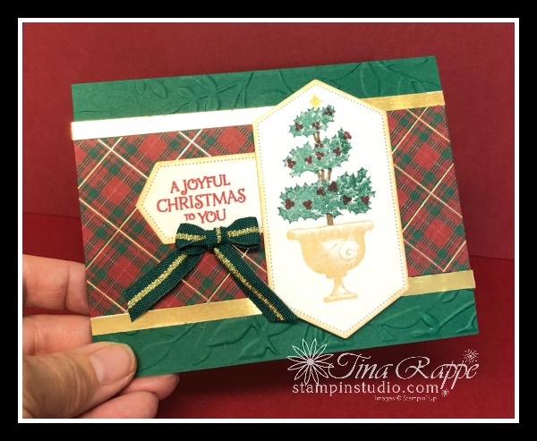 Stampin' Up! Beauty & Joy stamp set, Wrapped in Plaid DSP. Stampin' Studio