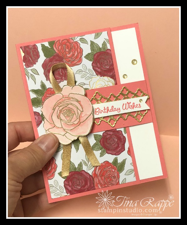 Stampin' Up! Christmastime is Here Suite, Christmas Rose Bundle, Fun Fold, Card, Stampin' Studio