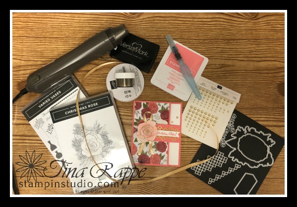 Stampin' Up! Christmastime is Here Suite, Christmas Rose Bundle, Fun Fold, Card, Stampin' Studio