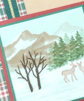 Stampin' Up! Snow Front stamp set, Wrapped in Plaid DSP,Stampin' Studio