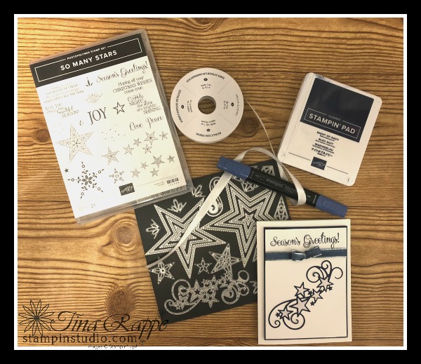 Stampin' Up! So Many Stars stamp set, Stitched Star Dies, Stampin' Studio