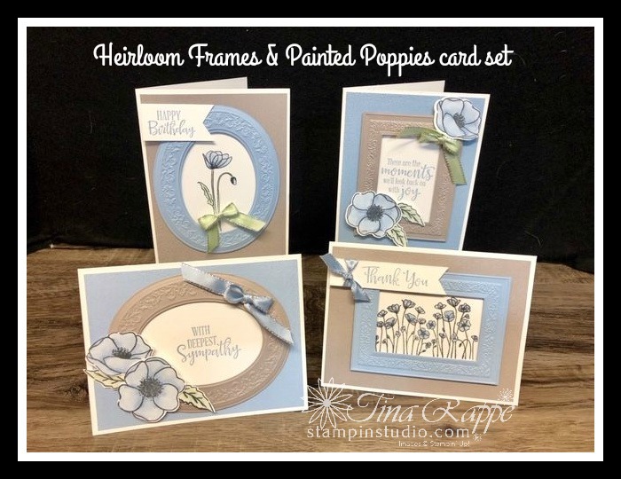 Stampin' Up! Painted Poppies stamp set, Heirloom Frames Dies & Embossing Folders, Stampin' Sisters Retreat, Stampin' Studio