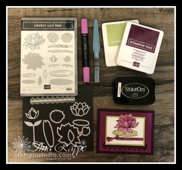 Stampin' Up! Lovely Lily Pad stamp set, Lilly Pad Dies, Stampin' Studio