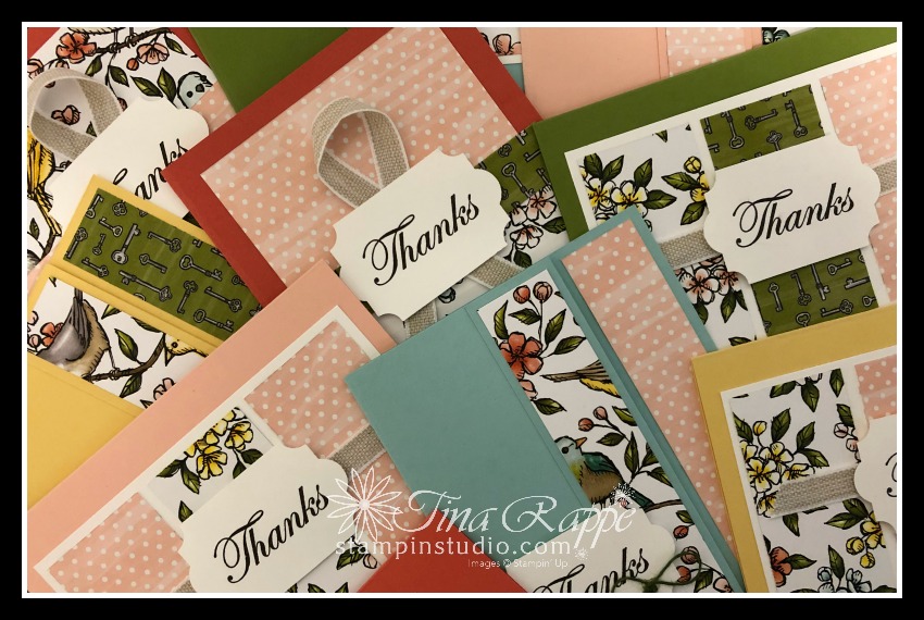 Stampin' Up! Bird Ballad DSP, Double Wonder Cards, Stampin' Studio