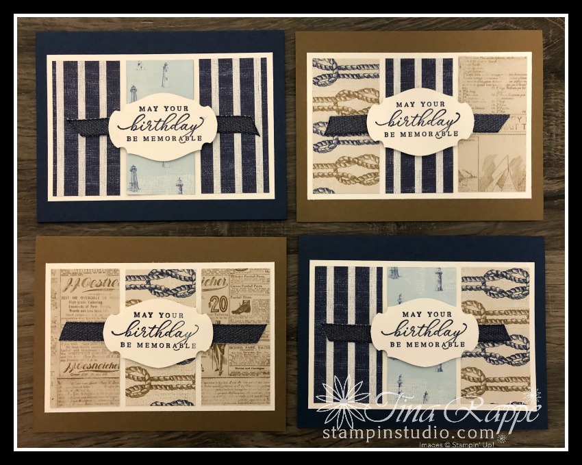 Stampin' Up! Come Sail Away Double Wonder Card Template, Stampin' Studio