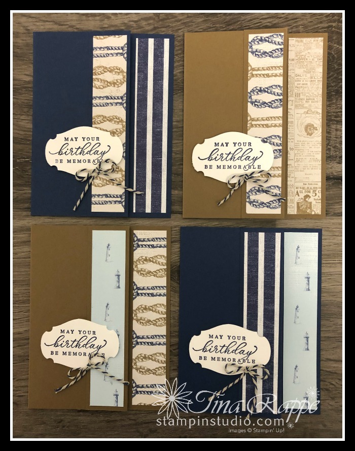 Stampin' Up! Come Sail Away Double Wonder Card Template, Stampin' Studio